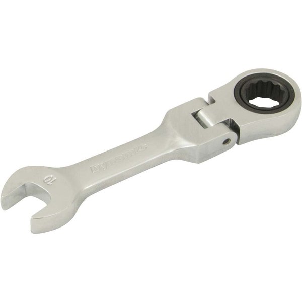 Dynamic Tools 10mm Stubby Flex Head Ratcheting Wrench D076310